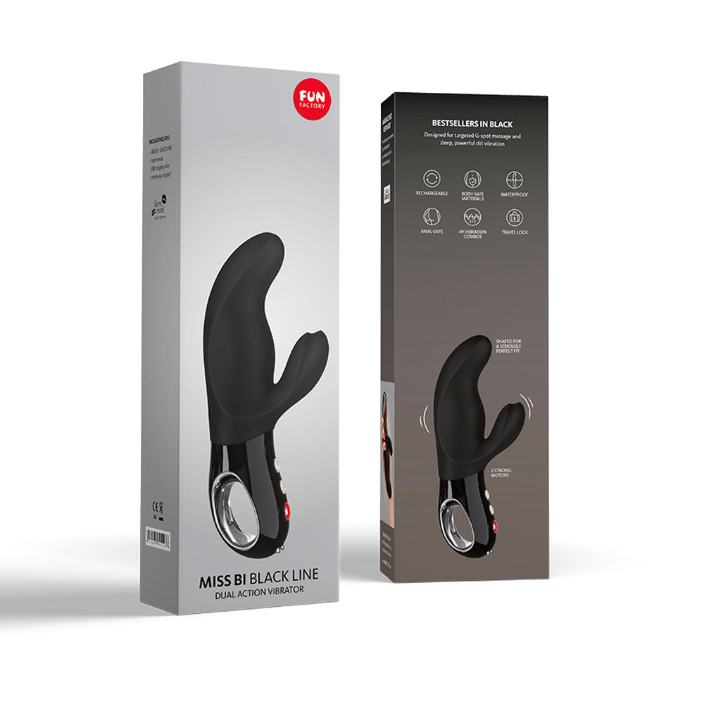 Fun Factory MISS BI black - Black 17 cm USB Rechargeable Rabbit Vibrator